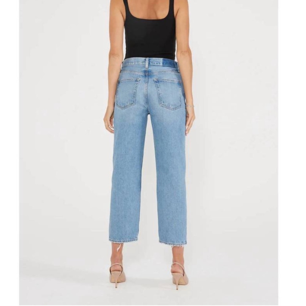 ETICA Bryce Pinch Waist Boyfriend High Rise Jeans - Faded Blue - Picture 2 of 15